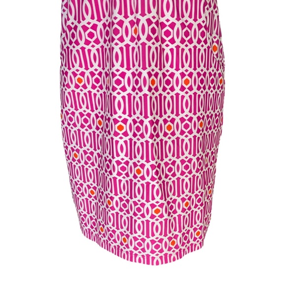 Jude Connally Patty Pink White Orange Geometric Mini Slip Dress - S - Picture 3 of 10